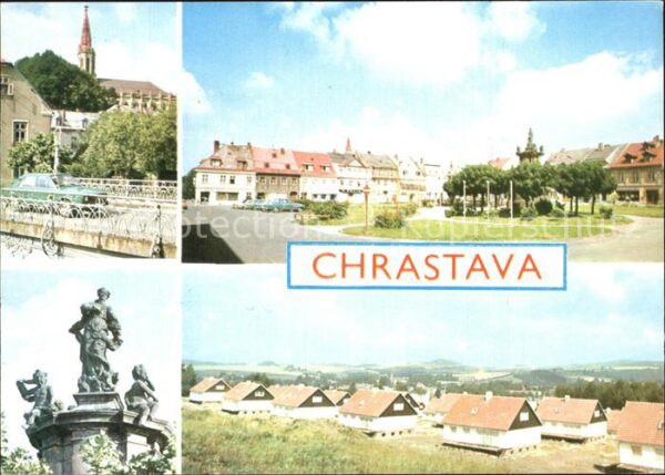 Chrastava Teilansichten Platz Siedlung Denkmal Sk