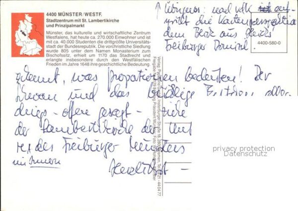 Muenster Westfalen Stadtzentrum St Lambertikirche Prinzipa – Bild 2