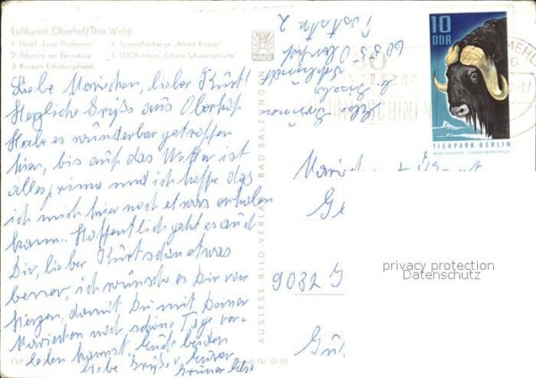 Oberhof Thueringen Luftkurort Hotel Ernst Thälmann Schanze – Bild 2