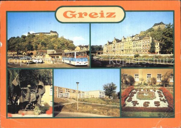 Greiz Thueringen Busbahnhof Elstersteig Denkmal der Befr