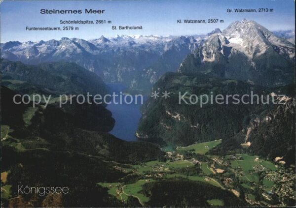 Koenigssee Gebirgspanorama Steinernes Meer Watzman