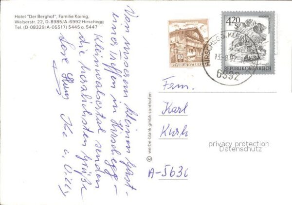 Hirschegg Kleinwalsertal Vorarlberg Hotel Der Berghof – Bild 2