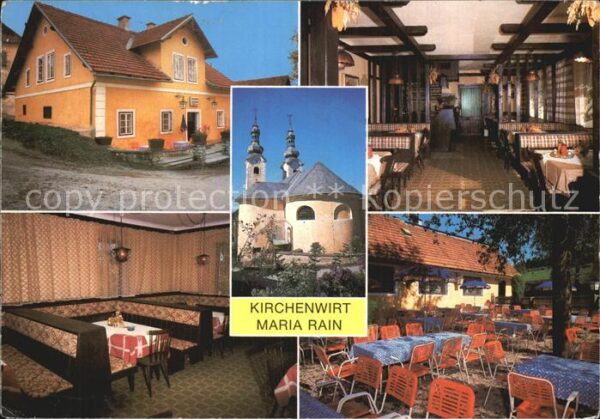 Maria Rain Kaernten Gasthof Kirchenwirt Gartenrestaurant Ki
