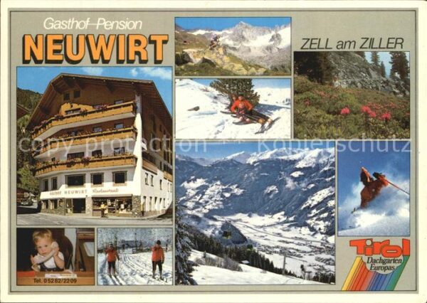 Zell Ziller Tirol Gasthof Pension Neuwirt Wintersportplat