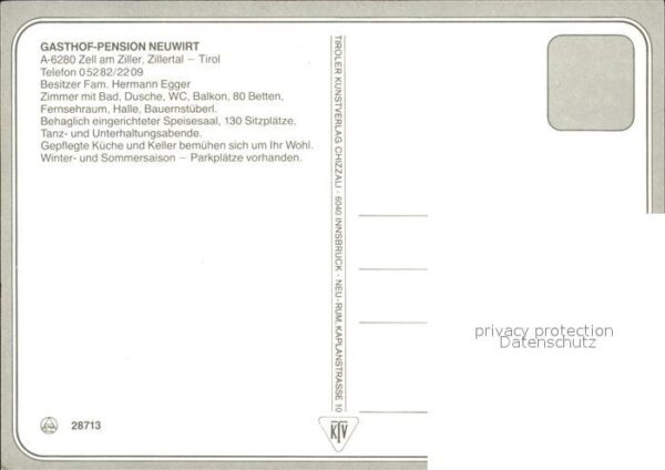 Zell Ziller Tirol Gasthof Pension Neuwirt Wintersportplat – Bild 2
