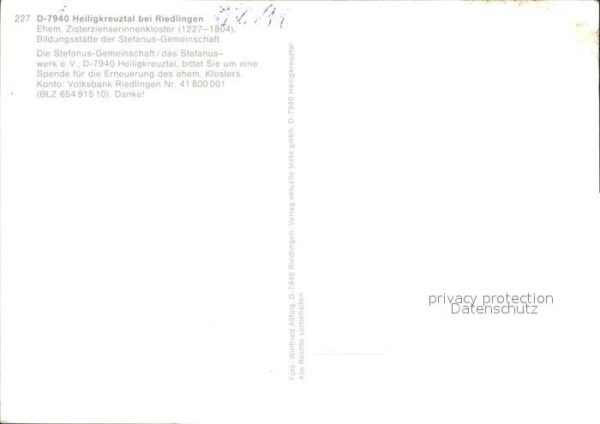 Heiligkreuztal Ehem Zisterzienserinnenkloster Bildungs – Bild 2