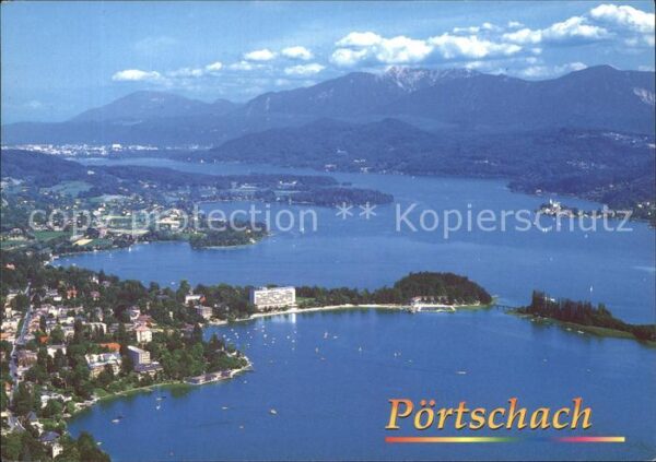 Poertschach Woerthersee Halbinsel mit Parkhotel und Strandbad M