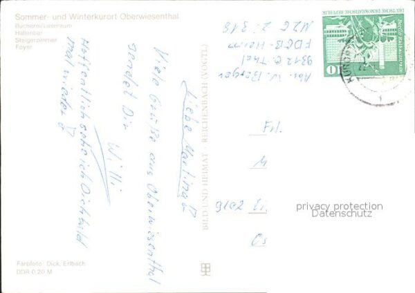 Oberwiesenthal Erzgebirge FDGB Erholungsheim Am Fichtelberg Büche – Bild 2