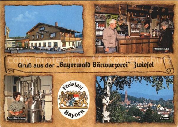 Zwiesel Niederbayern Bayerwald Bärwurzerei Ortsansicht mit K