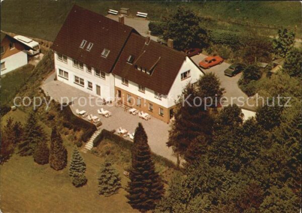 Holzminden Weser Pension Bergterrasse Fliegeraufnahme