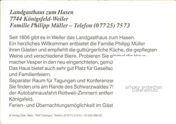 Weiler Koenigsfeld Landgasthaus zum Hasen – Bild 2
