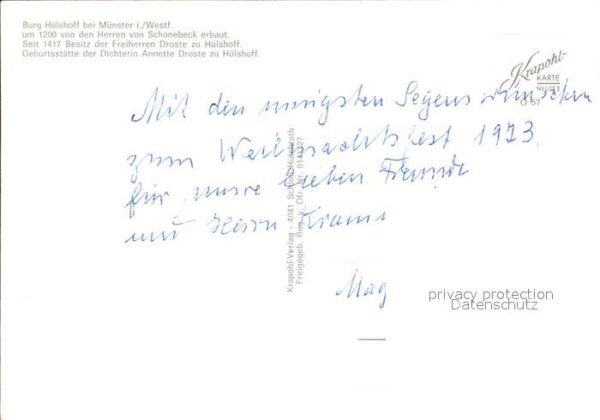 Muenster Westfalen Burg Hülshoff Fliegeraufnahme – Bild 2