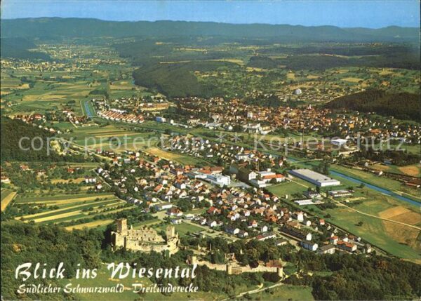 Loerrach Blick ins Wiesental Burgruine Rötteln F