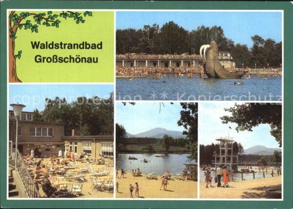 Grossschoenau Sachsen Waldstrandbad Gaststätte Strand Seelöwe