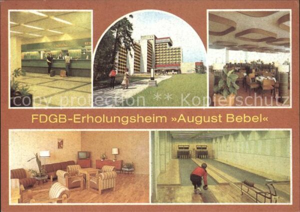 Friedrichroda FDGB Erholungsheim August Bebel Empfang