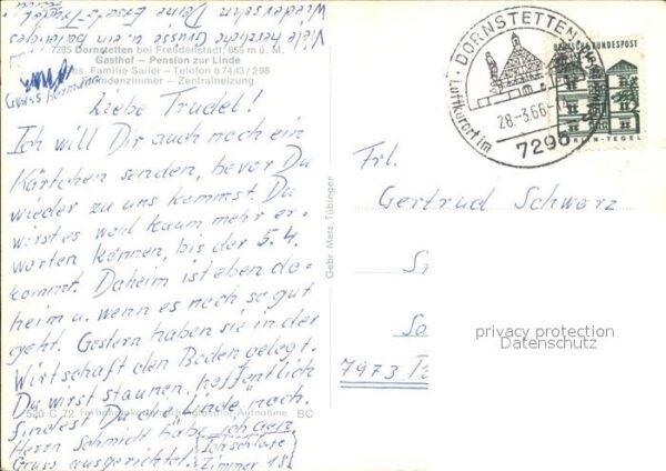 Dornstetten Wuerttemberg Gasthof Pension zur Linde Fachwerkhaus – Bild 2