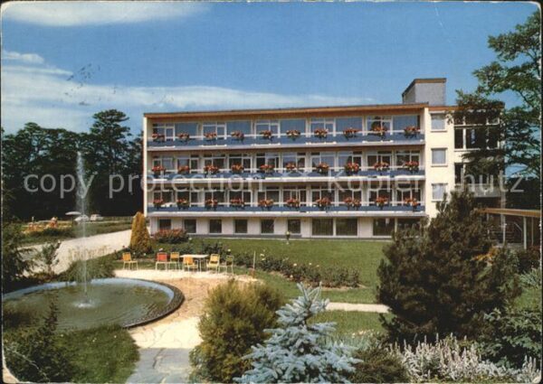 Bad Krozingen Sanatorium Rosenhof Park Springbrunnen