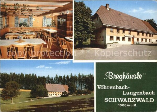 Langenbach Voehrenbach Breghäusle Gaststätte Restaurant Schwar
