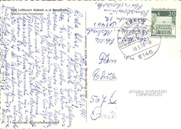 Alsbach Bergstrasse Sanatorium Hirschpark – Bild 2