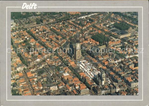 Delft Centrum Kerk Zentrum Kirche Fliegeraufn