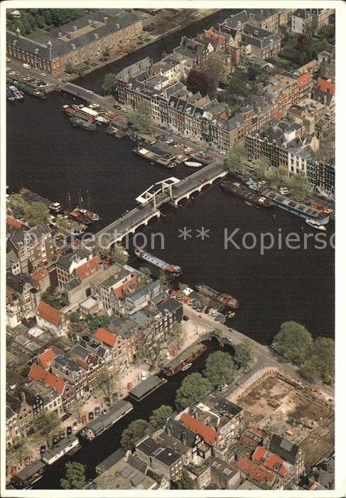 Amsterdam Niederlande Magere Brug Brücke Fliegeraufnahme