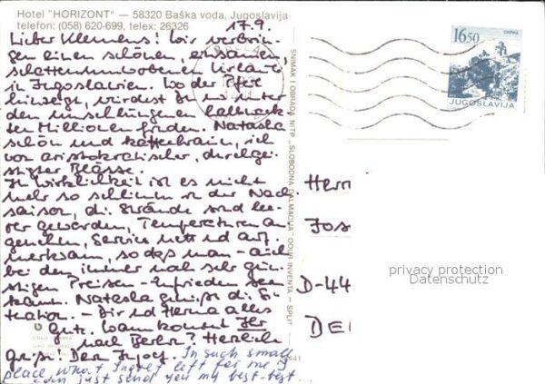 Baska Otok Krk Hotel Horizont Strand Fliegeraufnahme – Bild 2