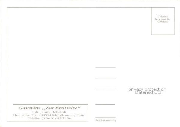 Muehlhausen Thueringen Gaststätte Zur Breitsülze – Bild 2