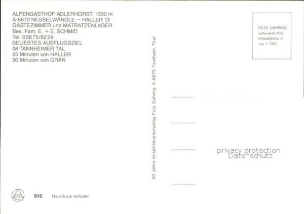 Nesselwaengle Tirol Alpengasthof Adlerhorst Ausflugsort Tan – Bild 2