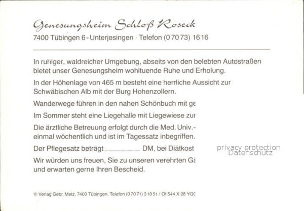 Unterjesingen Genesungsheim Schloss Roseck Landschaft – Bild 2