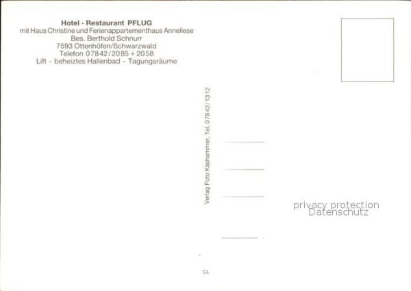 Ottenhoefen Schwarzwald Hotel Restaurant Pflug Hallenbad Ortsan – Bild 2