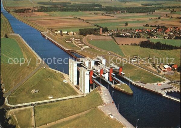 Scharnebeck Lueneburg Schiffshebewerk Fliegeraufnahme
