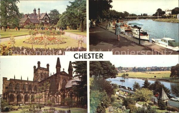 Chester Cheshire Grosvenor Park Groves Cathedral Dee