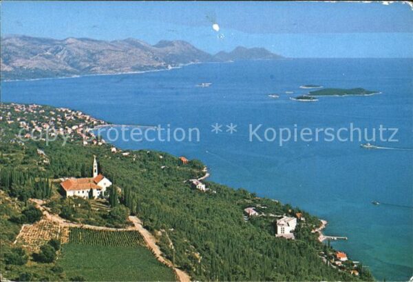Orebic Panorama Küste Fliegeraufnahme