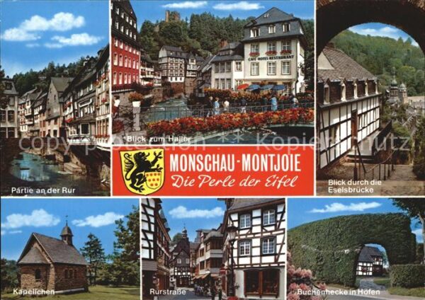 Monschau Partie an der Rur Haller Eselsbrücke Ka