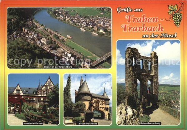 Traben-Trarbach Blick von der Gravenburg Ruine Brückens