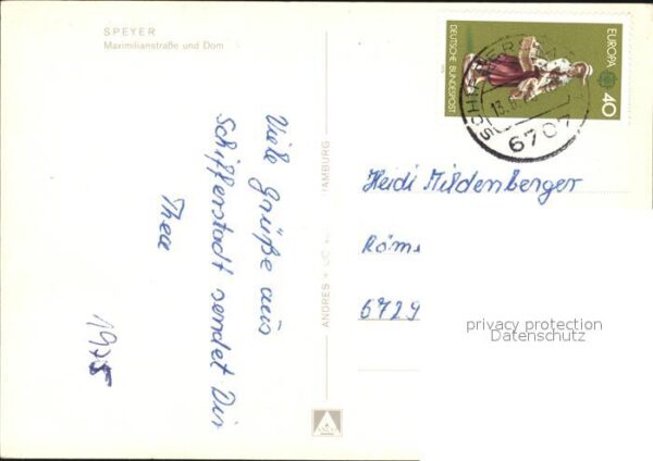 Speyer Rhein Maximilianstrasse und Dom – Bild 2
