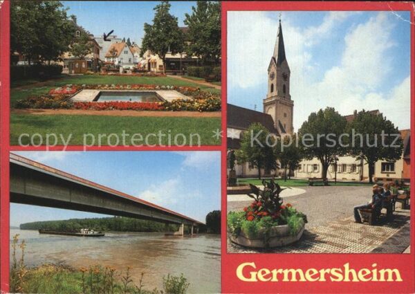 Germersheim Park Rheinbrücke Platz Kirche
