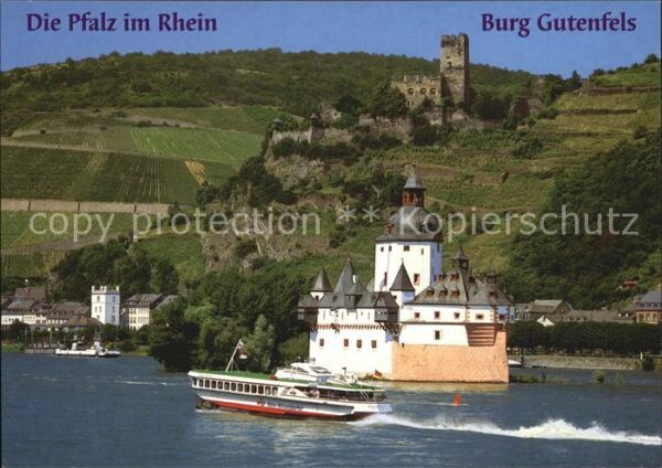 Kaub Die Pfalz im Rhein Burg Gutenfels Motor