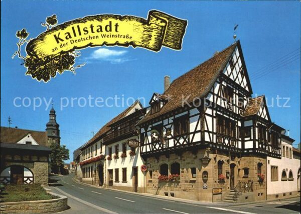Kallstadt Rheinland-Pfalz Gasthaus Fachwerkhaus Hauptstrasse Deut