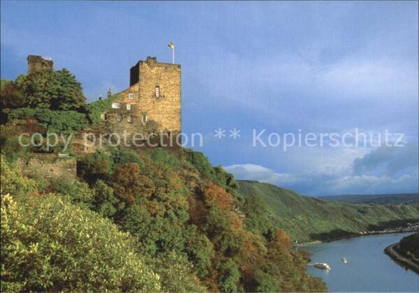 Kamp-Bornhofen Burg Liebenstein Blick über den Rhein