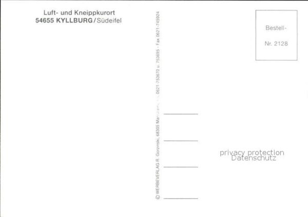 Kyllburg Rheinland-Pfalz Luftkurort Südeifel Fliegeraufnahme – Bild 2