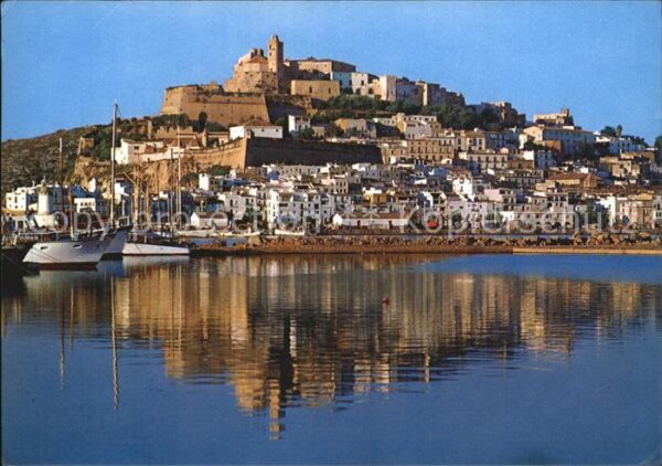 Ibiza Islas Baleares Vista general Ansicht vom Meer aus