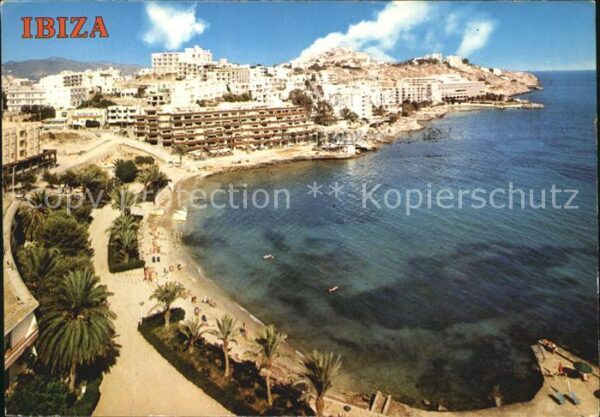 Ses Figueretes Playa Strand Küste Fliegeraufnahme