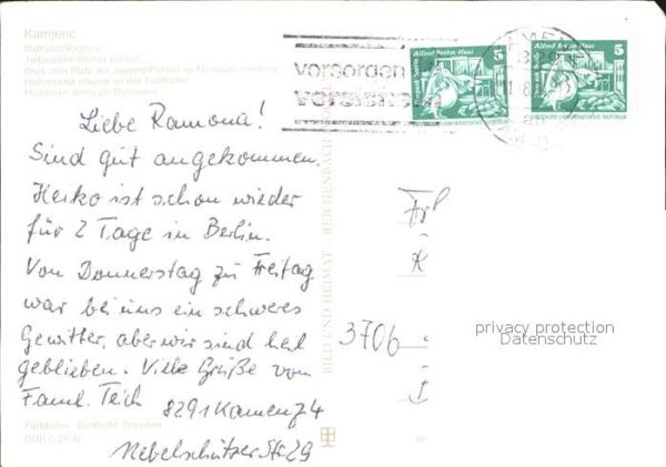 Kamenz Sachsen Rathaus Platz der Jugend Historische Hä – Bild 2