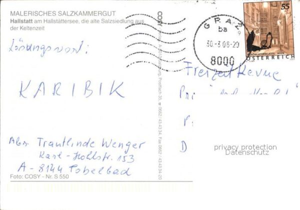 Hallstatt Austria Uferpartie am Hallstättersee Salzsiedlu – Bild 2
