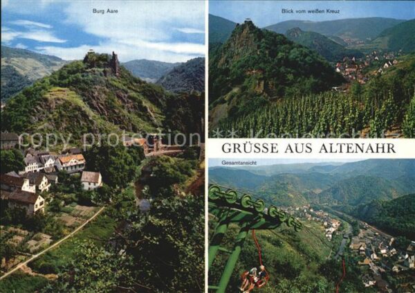 Altenahr Burg Aare Panorama Blick vom weissen Kr