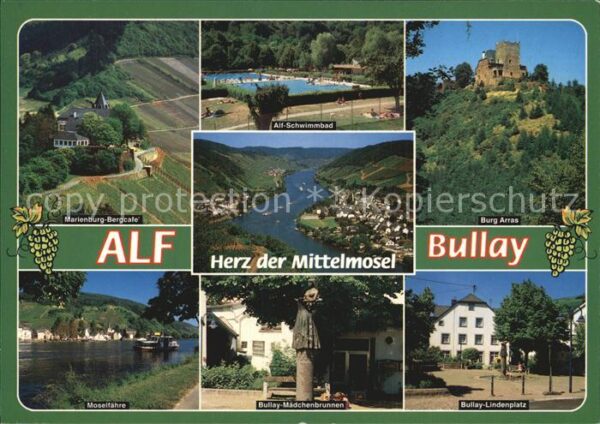 Alf Mosel Marienburg Bergcafe Moselfähre Schwimmb