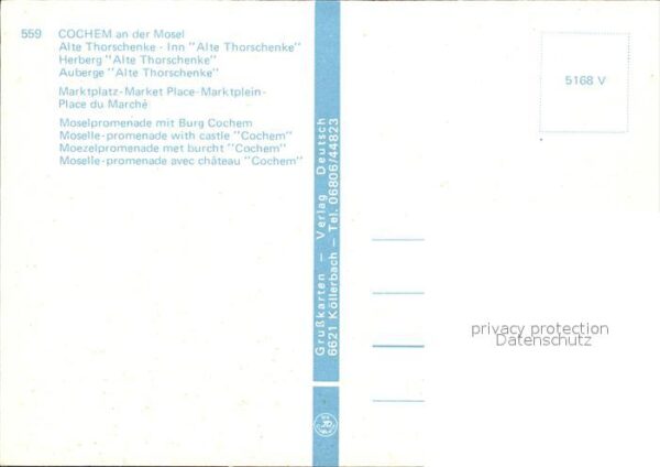 Cochem Mosel Alte Thorschenke Marktplatz Mosel Prome – Bild 2