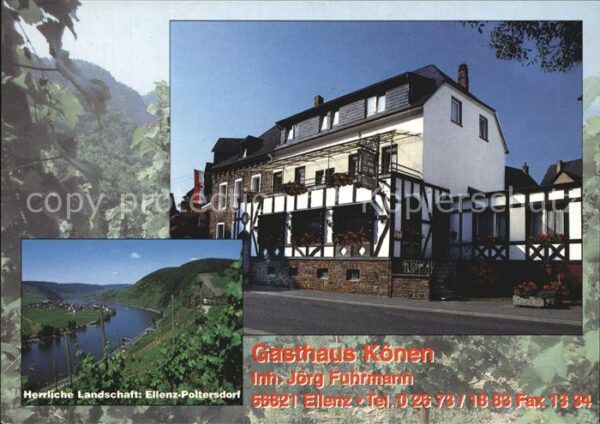 Ellenz Gasthaus Könen Panorama Moseltal Weinbe