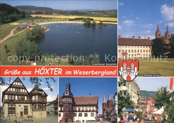 Hoexter Weser Godelheimer Seenplatte Schloss Corvey D
